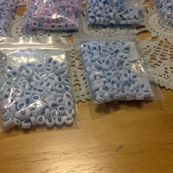 Crafts Beads for Jewelry Making, Mini Letter and number beads bundle - Picture 8 of 10